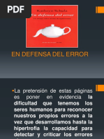 En Defensa Del Error