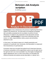 Difference Between Job Analysis and Job Description