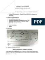 Informe de Electrotecnia: Motor de Corriente Directa en Derivacio