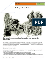 Curso de 1° Auxilios Tacticos