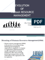 Evolution of HRM