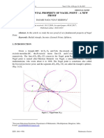 The Fundamental Property of Nagel Point - A New Proof