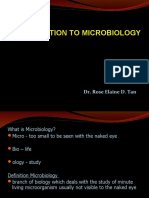 Introduction To Microbiology: Dr. Rose Elaine D. Tan