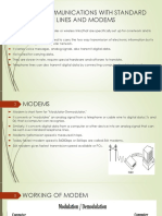 Data Communications With Standard Telephone Lines and Modems