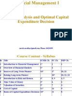 Risk Analysis and Optimal Capital Expenditure Decision