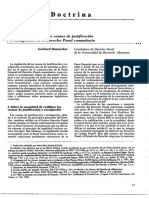 Configuración de Las Causas de Justificación