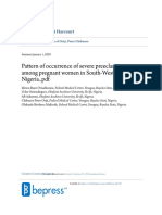 Pattern of Occurrence of Severe Preeclampsia Among Pregnant Women in South-West Nigeria. - Stamped PDF