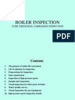 Boiler Inspection Corrosion and Tube Thickness