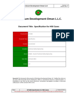 SP 2062 HSE Specification Specifications For HSE Cases