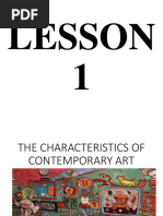 Lesson 1 - The Characteristic of Contemporary