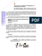 A Formação Pessoal e Social, As Áreas de Conhecimento e o Desenvolvimento Da Criança Até Os 6 Anos