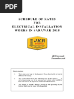 Schedule of Rates For Electrical Installation Works in Sarawak 2018