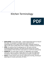 Kitchen Terminology