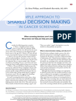 A Simple Approach To Shared Decision Making in Cancer Screening