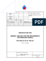 SPC-0804.02-20.04 Rev D2 General Welding and NDE Requirements For Pressure Vessel