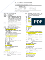 Soal PTS 1 Ganjil Bahasa Inggris Kelas 8 2019 - 2020