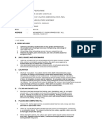 Specification of Proposed Three Storey Apartment 