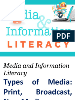 LESSON 7 Types of Media Print Broadcast New Media