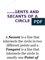 Tangents and Secants of A Circle