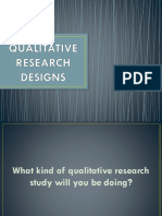 Qualitative Research Designs