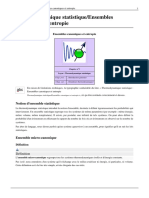 Thermodynamique Statistique - Ensembles Canoniques Et Entropie PDF