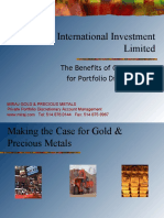 Miraj International Investment Limited: The Benefits of Gold Equities For Portfolio Diversification