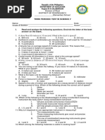 3rd Quarter Test in Science 5