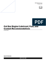 SEBU6400-6-2016 Cat Gas Engine Lubricant, Fuel, and Coolant Recommendations