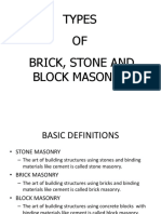 2 (A) - Types of Stone, Brick and Block Masonry