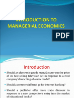 Introduction To Managerial Economics