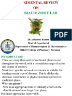 Experimental Review On Pharmacognosy Lab