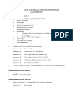 Documentation For Issuance of Variation Order