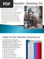 Hoarder Cleaning List