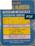 Mat 121 Linear Algebra Theory of Matrices by Professor MD Abdur Rahman PDF