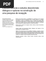 Estudos Culturais e Estudos Descoloniais