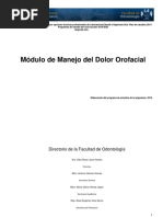 Módulo de Manejo Del Dolor Orofacial 2019-2020 - 1