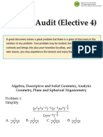 CA1 Algebra, Descriptive and Solid Geometry, Analytic Geometry, Palne and Spherical Trigonometry Problems