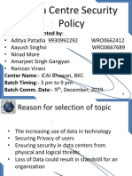 Data Centre Security Policy (ITT Course