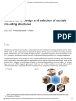 Guidelines For Design and Selection of Module Mounting Structures