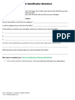 Worksheet - Skills Identification