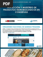 Inspección y Muestreo de Productos Hidrobiologicos en Conservas