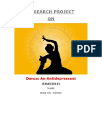 Research Project On Dance - An Antidepressant