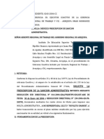 Deduzco Prescripcion de Sancion Administrativa