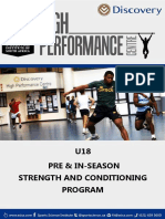 U18 Rugby Specific Pre in Season Program