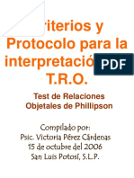 Protocolo para La Interpretación Del T.R.O.2006