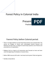 Forest Policy in Colonial India