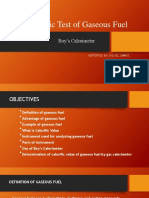 Calorific Test of Gaseous Fuel