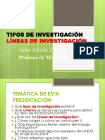 Tipos y LINEAS DE INVESTIGACION