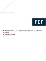 Solution Manual For Semiconductor Physics and Devices Neamen PDF