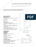 Structural Design of A Reinforced Concrete Balcony Slab To BS 8110